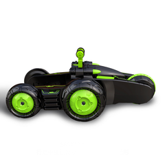 Children's remote control toy 2.4G six-way deformation off-road remote control car lights rotating dump stunt car