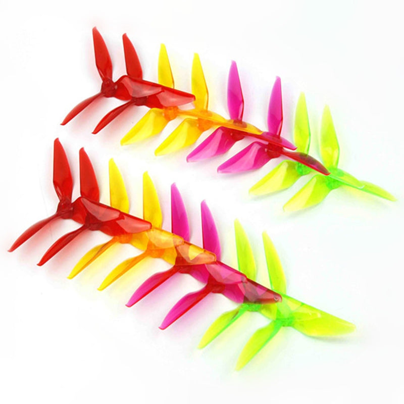 Kingkong 5051 Multicolor 3-blade Propeller CW CCW 5.0mm Mounting Hole for FPV Racer RC Multicopter