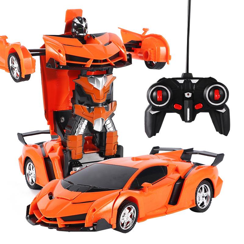 Rc Transformer 2 in 1 RC Car Driving Sports Cars drive Transformation Robots Models Remote Control Car RC Fighting Toy Gift