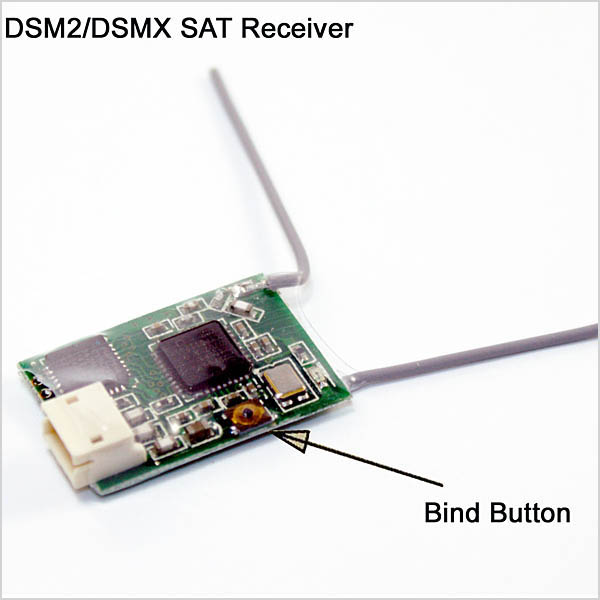 DSM2/DSMX Satellite Receiver for DSM2/DSMX Transmitter