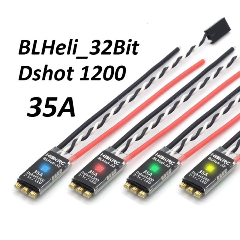 HAKRC Blheli_32 Bit 35A 2-5S ESC Built-in LED Support Dshot1200 Multishot for FPV RC Drone