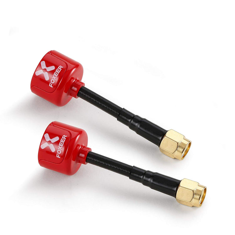 Foxeer Lollipop III 5.8G 2.3dBi RHCP Super Mini FPV Antenna 59mm Red For RC Drone FPV Multicopter  (SMA Male) - Pack of 2