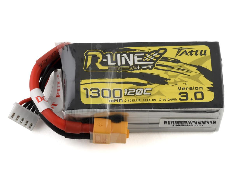 Tattu R-Line V3.0 1300mAh 120C 4S / 6S Lipo Battery XT60 Plug FPV Racing Drone RC Quadcopter