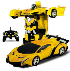 Rc Transformer 2 in 1 RC Car Driving Sports Cars drive Transformation Robots Models Remote Control Car RC Fighting Toy Gift
